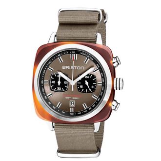 Briston Clubmaster Beige Dial Mens Watch 20142.SA.TS.30.NT