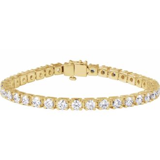 Diamond2Deal 14k Gold 9 CTW Lab-Grown Diamond Link Bracelet 7.25