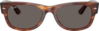 Ray-Ban Mega Wayfarere II Square Sunglasses in Striped Havana/dark Grey at Nordstrom