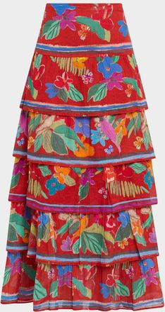 Marie Oliver Christie Tiered Maxi Skirt