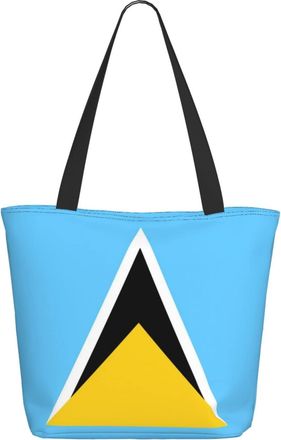 AOOEDM Flag Of Saint Lucia Ladies Shopping Bag 13x11x7in.The Perfect ValentineS Day Gift.It Is The Best ValentineS Day Gift For Mom, Daughter, Wife,Etc