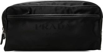 Prada Pre-owned Prada Saffiano Trimmed Re Nylon Travel Pouch Ladies VP5CGCGYFXJIEUH4