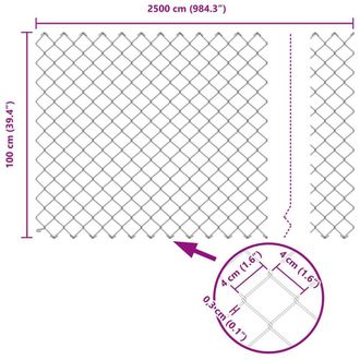 Berkfield Home Green Chain Link Fence Green 1x25 m Steel