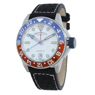 Armand Nicolet JSH GMT Automatic Silver Dial Mens Watch A487RGU-AU-P0640NC8-V2