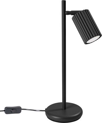 OEM L&aacute;mpara De Escritorio &Aacute;mbar 1 Gu10 Negra Alu Lumilo 15.855.86