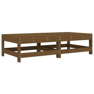 Berkfield Home Beautiful Garden Footstools with Cushions 2pcs Honey Brown Solid