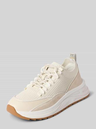 Marc Cain Sneaker mit Strukturmuster und Schn&uuml;rung in Offwhite, Gr&ouml;&szlig;e 37