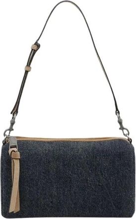 Marc Jacobs Tassen, Dames, Blauw, ONE Size, Denim, Denim Suede Snapshot Schoudertas