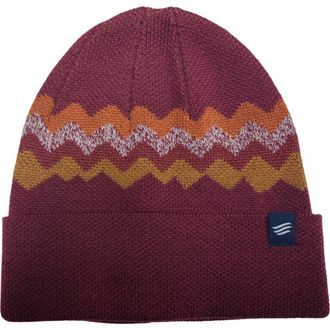 United By Blue The Merino Wool Mountain Scape Knit Beanie in Burgundy at Nordstrom