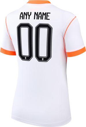 Nike Netherlands 2026 Stadium Away Nike Womens Dri-FIT Soccer Replica Custom Jersey By You in White | NN203939030-CUS