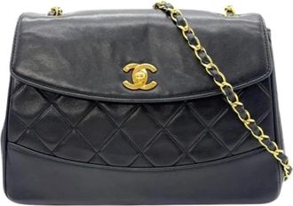 Chanel Pre-owned Vintage Shoulder Bag - Dames - Vintage Schoudertas - Zwart - ONE Size - Leer - Vintage
