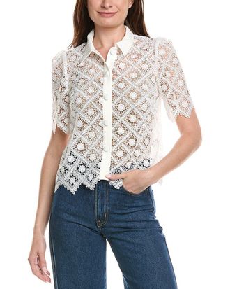 Milly Milly Addison Tile Lace Shirt