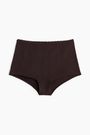 H&M Shortie mit Pointellemuster - Brown