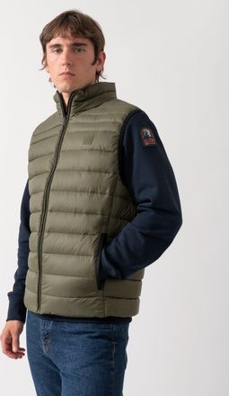 Boss Orange by Hugo Boss Mens Slim Fit Sleeveless Logo Detail Gilet in Olive Nylon - Size EU 52 (Mens)