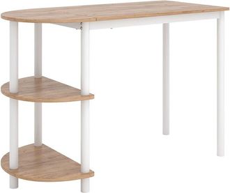 Vicco Mesa De Cocina Freetown, Oro Potencia Roble/blanco, 110 X 50 Cm Con Estantes Abiertos Vicco