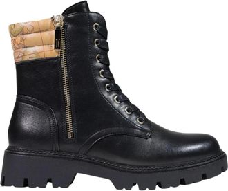 Alviero Martini 1A Classe Z 1561 300B Enkellaarsjes - Dames - Veterlaarzen - Zwart - 38 EU - Schoenen