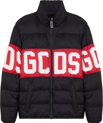 GCDS Gcds - Donsjack met bandlogo - Heren - Jassen - Zwart - Maat: L Nylon