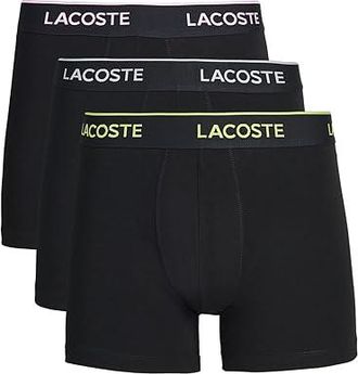 Lacoste 3-Pack Boxer Briefs Mens Underwear Black/ 1 : XL (EUR 7), Cotton/Elastane