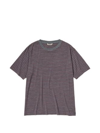 Auralee Camiseta de lana a rayas Auralee