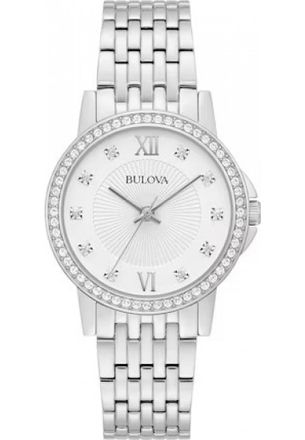 Bulova Womens 96L297 Ladies Classic Watch - Silver - One Size