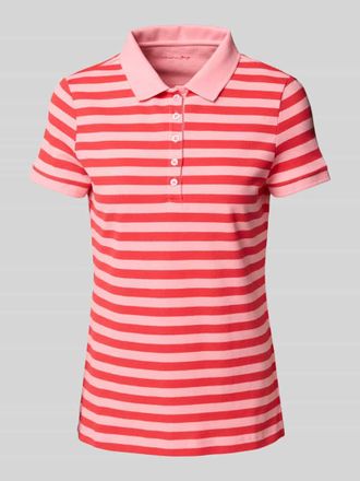 Christian Berg Regular Fit Poloshirt mit Strukturmuster in Pink, Gr&ouml;&szlig;e M