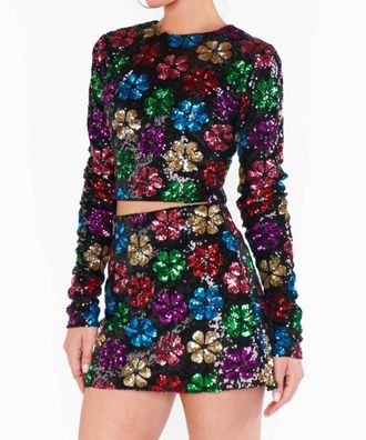 Show me your Mumu Last Call Top In Flower Pop