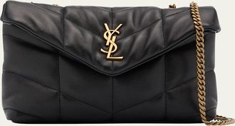 Saint Laurent Lou Puffer Toy YSL Shoulder Bag in Quilted Leather