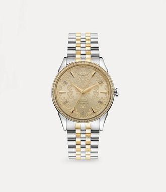 Vivienne Westwood Wallace Watch Gold / Silver Swarovski Crystals / Stainless Steel Women
