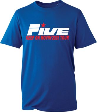 Generic Five Keep On Movin 2025 Tour T-Shirt - Official Band Concert Tee for Music Fans and Tour Merchandise Collectors (Royal, 3XL Years)