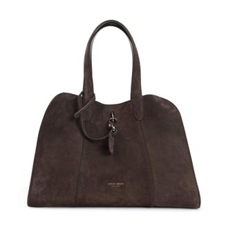 Giorgio Armani Brown Suede Calf Leather Handbag-Donna