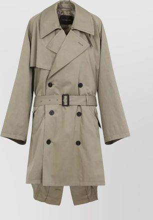 Balenciaga draped neck trench coat