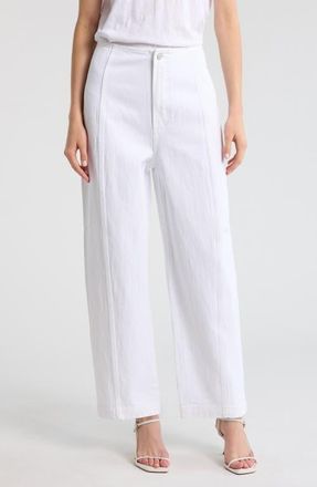 Pistola Denim Blair High Waist Ankle Straight Leg Jeans in Vivid White at Nordstrom, Size 28