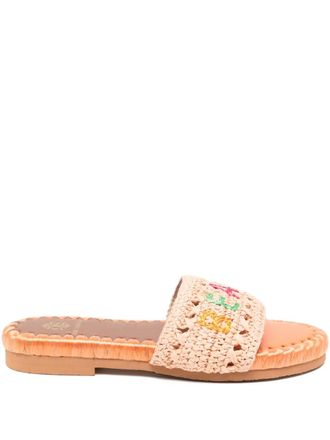 De Siena shoes Sandali con lavorazione alluncinetto - Arancione