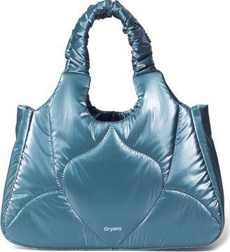 Oryany Half Moroccan Quilted Convertible Top Handle Bag in Blue Silver at Nordstrom
