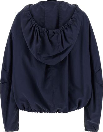 The Attico Womens Blue Polyamide Bomber Clothing