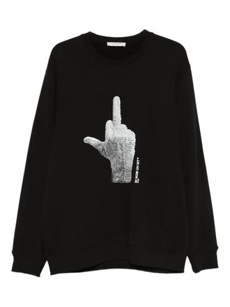 Ih Nom Uh Nit diamond-glove sweatshirt - Black