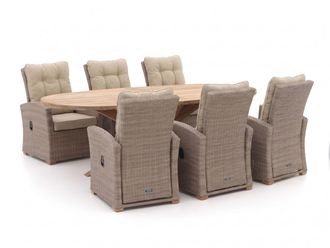 Intenso Furniture Intenso Mazzano/ROUGH-Y Ellips 240cm dining tuinset 7-delig verstelbaar