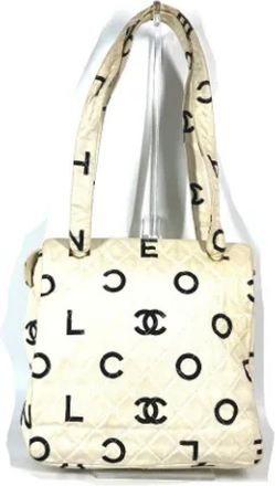Chanel Pre-owned Vintage Shoulder Tote - Dames - Vintage Schoudertas - Wit - ONE Size - Vintage