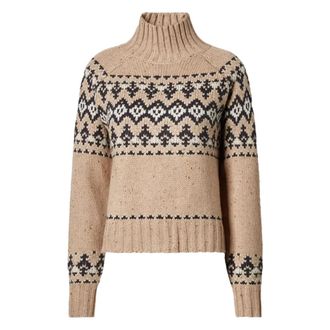 MC2 Saint Barth Myra Donegal Sweater - Dames - Coltruien - Beige - L - Wol - Truien & Vesten