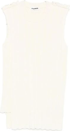 Jil Sander Top smanicato a coste - Toni neutri