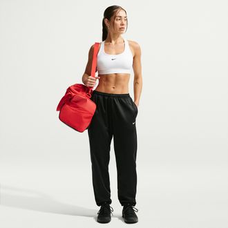 Nike Womens Studio Fleece Sport Therma-FIT Mid-Rise Pants in Black | IO0437-010