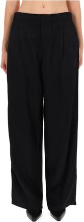 Our Legacy Robe Trouser - Dames - Wijde Broeken - Zwart - M - Rayon - Broeken