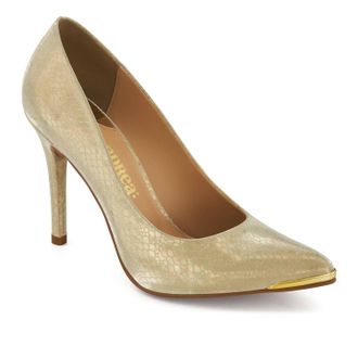 Andrea Womens Classic High Heels With Metallic Detail In Gold