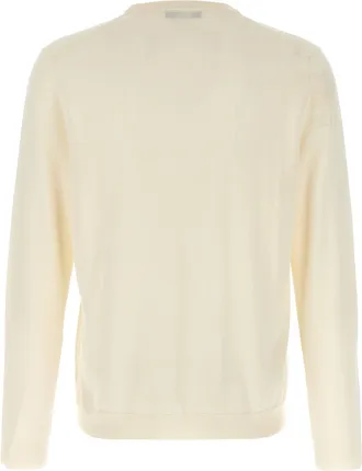 Zanone Crew Neck Cotton Sweater - Cream