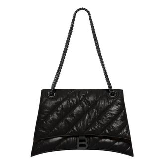 Balenciaga (WMNS) Balenciaga Crush Medium Chain Bag Quilted Black 716393210IY1000