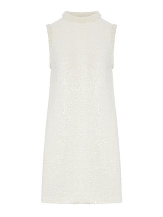 Self Portrait Boucle Mini Dress With Beads