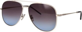 Givenchy City Pilot-frame Zonnebril - Heren - Zonnebrillen - Grijs - 58 MM - Accessoires