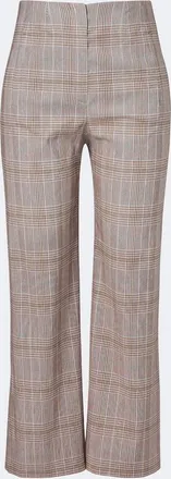 Veronica Beard Dova cropped cotton and linen wide-leg pants