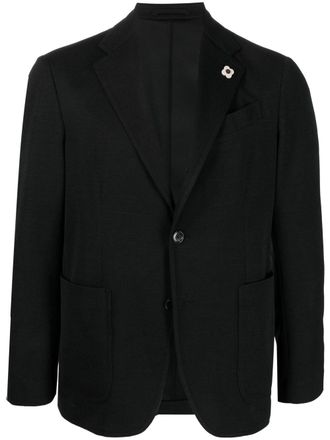Lardini buttoned-up single-breasted blazer - Black