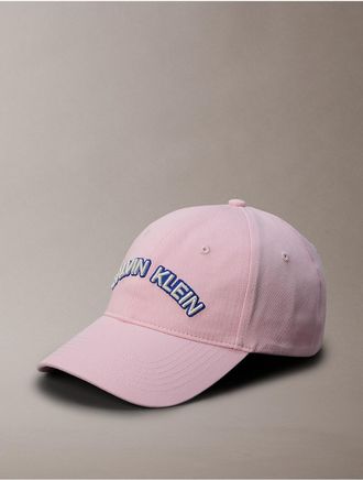 Calvin Klein Womens Embroidered Logo Baseball Cap - Pink